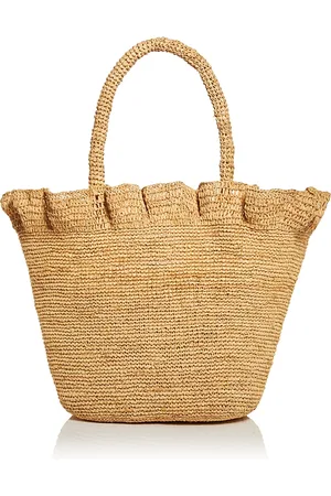 Loeffler Randall Cyrus Raffia Ruffle Tote