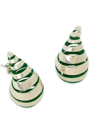 Bottega Veneta Spiral Sterling Silver Drop Earrings