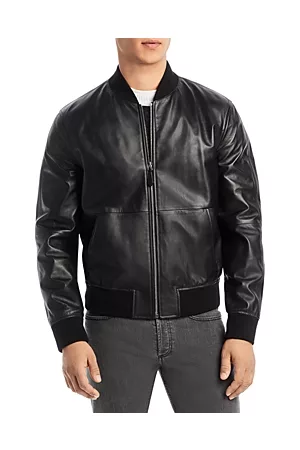 Bally Men Leather Jackets - Leather Bomber Jacket