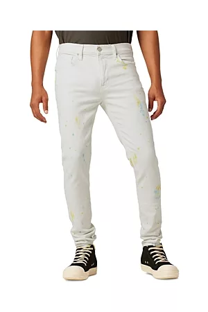 Hudson Men Skinny Jeans - Zack Skinny Jeans in White Painter