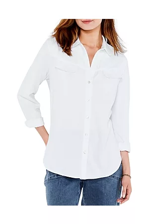 Nzt Nic+zoe Women Long sleeved Shirts - Long Sleeve Angled Pocket Shirt