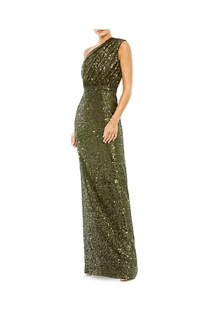 Mac Duggal Women Evening dresses - Asymmetric Sequin Gown