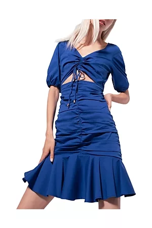Pinko Women Ruched Dresses - Drawstring Cutout Ruched Dress