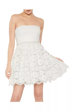 LIKELY Women Strapless Dresses - Anastasia Pearl Trim Strapless Lace Dress