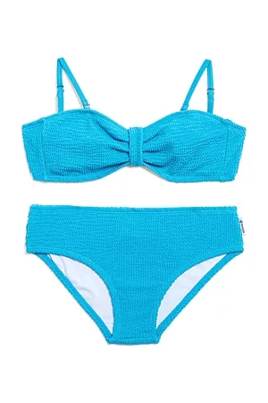 Limeapple Girls Loungewear - Girls' Georgia Crinkle Bandeau Two Piece Swimsuit Set