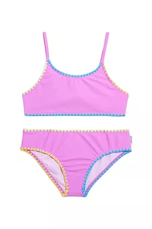 Limeapple Girls Loungewear - Girls' Brittany Trimmed Two Piece Swimsuit Set
