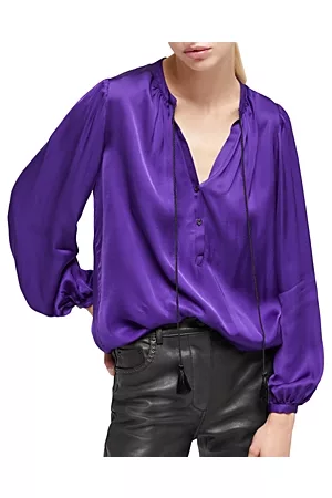 The Kooples Women Shirts - Tassel Tie Balloon Sleeve Shirt