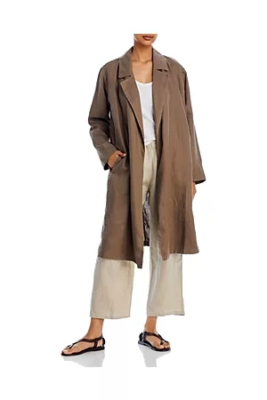 Eileen Fisher Women Trench Coats - Organic Linen Trench Coat
