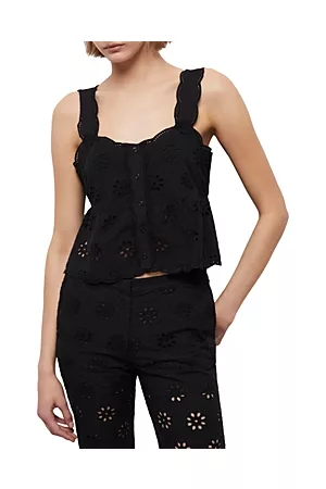 The Kooples Women Tops - Floral Embroidered Peplum Top