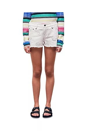 The Kooples Women Shorts - Cotton Broderie Anglaise Shorts