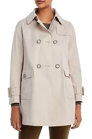 HERNO Women Trench Coats - Monogrammed Double-Breasted Trench Coat