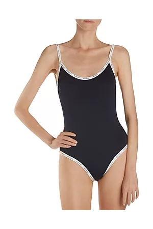 Moncler Women Swimsuits - Logo Tape One Piece Swimsuit