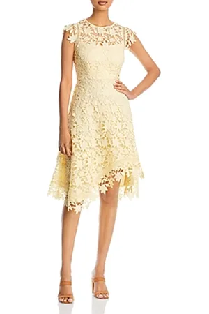 Eliza J Women Asymmetrical Dresses - Asymmetric Lace Dress