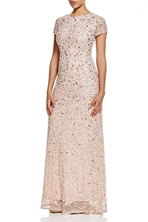 Adrianna Papell Women Evening Dresses - Sequined Cap Sleeve Gown