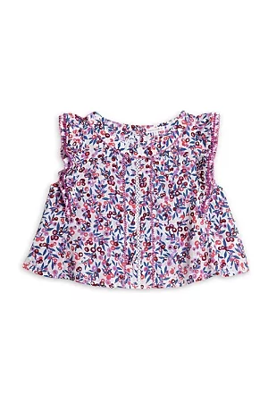 POUPETTE ST BARTH Girls Tops - Girls' Adeh Cotton Floral Print Top