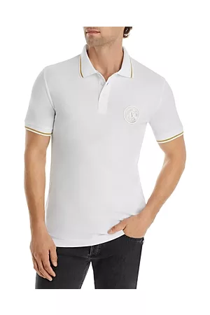 VERSACE Men Polo T-Shirts - V-Emblem Short Sleeve Polo