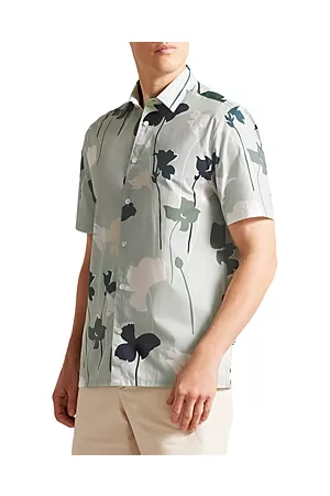 Ted Baker Men Short sleeved Shirts - Rossvil Short Sleeve Button Front Shirt