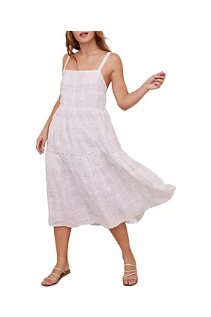 Bella Dahl Women Midi Dresses - Plaid Tiered Midi Dress