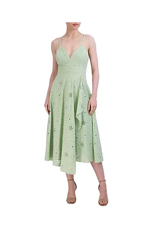 BCBG Max Azria Women Sleeveless Dresses - Day Cutout Pleated Sleeveless Dress