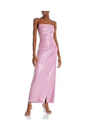 Halston Heritage Women Evening Dresses - Alania Pleated Sequined Gown