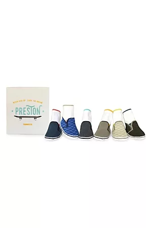 Trumpette Boys Sneakers - Boys' Preston Skater Sneakers Print Socks, Set of 6