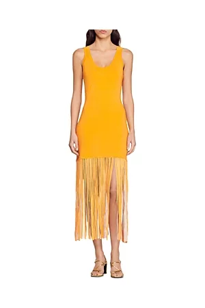 Sandro Women Midi Dresses - Malvina Fringe Midi Dress
