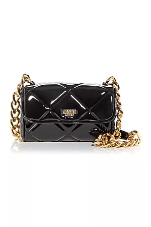 Moschino Women Shoulder Bags - Quilted Chunky Chain Strap Shoulder Bag