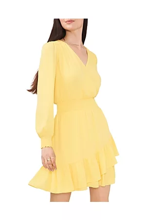 Vince Camuto Women Ruched Dresses - Ruched Shoulder Fit & Flare Dress