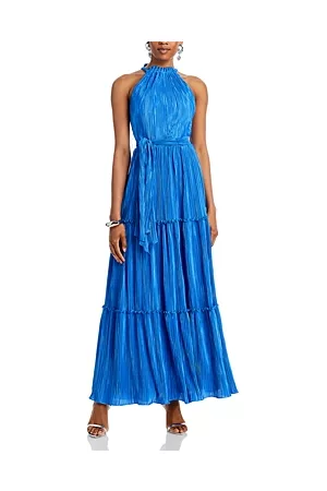 Aqua Women Pleated Dresses - Pleated Tie Waist Dress