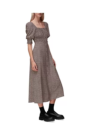 Whistles Women Printed Dresses - Clover Print Shirred Dress
