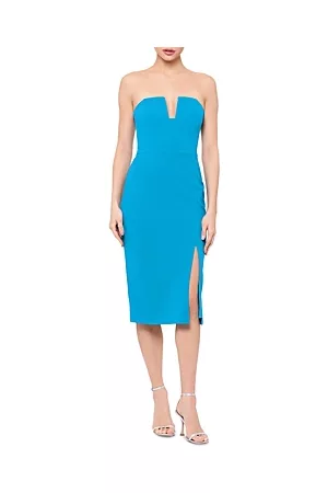 Aqua Women Strapless Dresses - Strapless Midi Sheath Dress