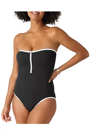 Women's Tommy Bahama Black Philadelphia Eagles Pearl Clara Wrap One-Piece  Swimsuit