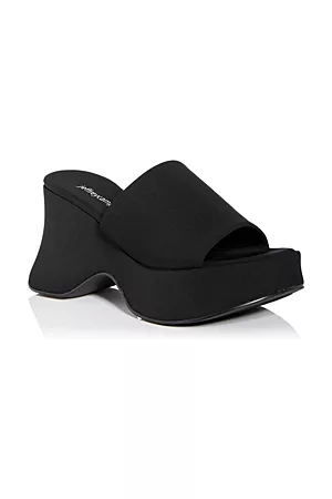 Jeffrey Campbell Women Slide Sandals - Women's 6Teen Platform Wedge Slide Sandals