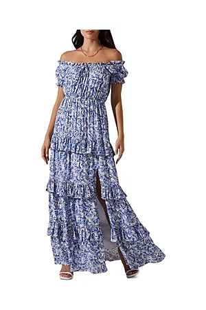 ASTR Women Strapless Dresses - Viona Cotton Off The Shoulder Dress