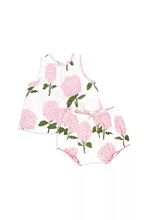 Pink Chicken Girls Tops - Girls' Jaipur Hydrangea Top & Bloomers Set