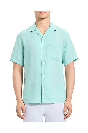 THEORY Men Short sleeved Shirts - Noll Short Sleeve Button Front Camp Shirt