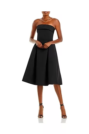 Amsale Women Strapless Dresses - Foldover Strapless Midi Dress