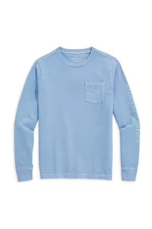 Vineyard Vines Boys Long Sleeved T-Shirts - Boys' Vintage Whale Long Sleeved Pocket Tee