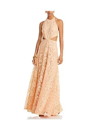 Sabina Musayev Women Halter Dresses - Doro Lace Halter Dress