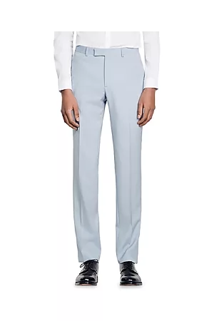Sandro Men Suit Pants - Solid Classic Fit Suit Pants