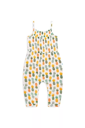 Posh Peanut Girls Jumpsuits - Girls' McGuire Smocked Pineapple Jumpsuit