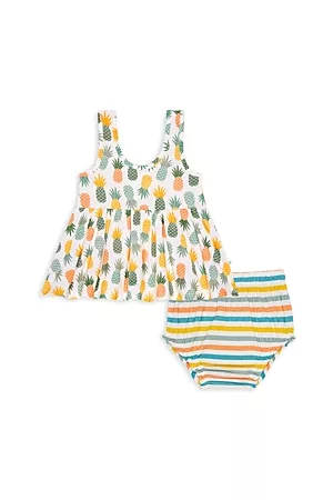 Posh Peanut Girls Tops - Girls' McGuire Peplum Top & Bloomers Set