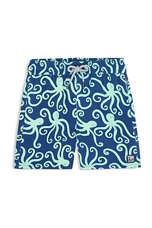 Tom & Teddy Boys Swim Shorts - Boys' Octopus Print Swim Trunks