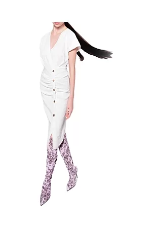 Pinko Women Asymmetrical Dresses - Asymmetric Button Front Dress