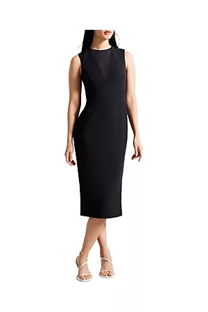 Ted Baker Women Bodycon Dresses - Elissii Bodycon Midi Dress With Sheer Panelling