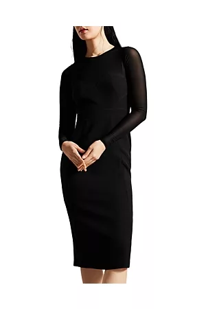Ted Baker Women Bodycon Dresses - Ivylou Sheer Sleeve Bodycon Midi Dress