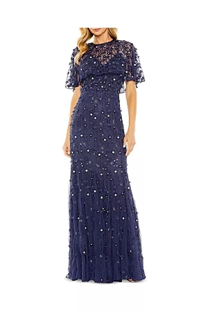 Mac Duggal Women Evening Dresses & Gowns - Embellished Capelet Gown