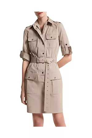 Michael Kors Women Trench Coats - Cargo Trench Coat Dress