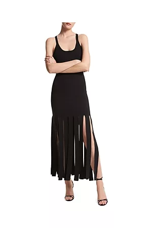 Michael Kors Women Fringe Dresses - Fringe Hem Dress