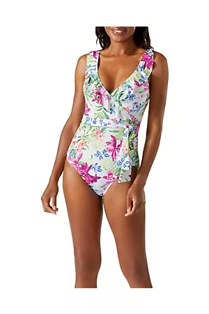 Buffalo Bills Tommy Bahama Women's Pearl Clara Wrap One-Piece